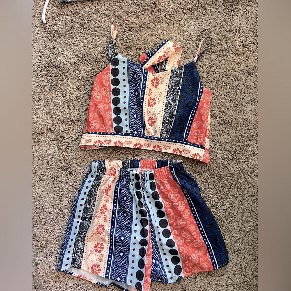 Colorful Bohemian Two-Piece Set